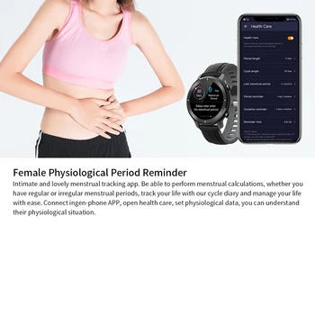 SMAWATCH R4 Plaukimo Smart Žiūrėti Smartwatch Moterų menstruacijų IP68 Vandeniui Lydinio Full Screen Touch Mados Vyrų Smart Laikrodžiai
