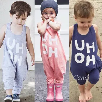 JAV UHOH Romper Kūdikių Vaikai, Berniukas ir Mergaitė 1Y-8Y Bamblys Drabužius Apynasrio Bodysuit Jumpsuit