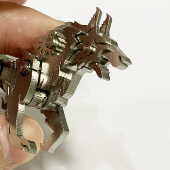 Stepių Vilkas 3D Plieno Metalo Bendrą Mobilumo Miniatiūriniai Modelis Komplektai, Dėlionės, Žaislų, Vaikai, Berniukas Sujungimas Hobis Pastate