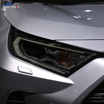 2 Vnt Automobilių Žibintų Spalva Juoda Apsauginė Plėvelė Apsaugos Skaidrios TPU Lipdukas Toyota RAV4 2019 2020 XA50 Priedai