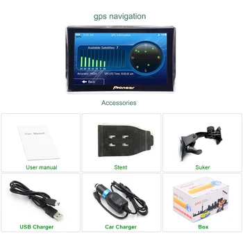 5 colių HD Automobilio OS CE 6.0 GPS Navigacija, 800MHZ CPU, FM/4GB/128M DDR3 Naujausi Žemėlapiai, Europa/JAV/Rusija MTK MS2531 transporto priemonės Navi