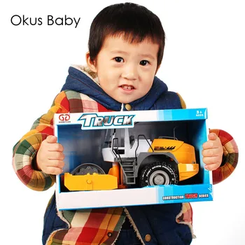 Emulational Kelių Ritinio Sunkvežimių Vaikų Traukti Atgal, Žaislai, Automobilių, Žemės Leveller Mašinų, Sunkvežimių Vaikams Kalėdų Dovana