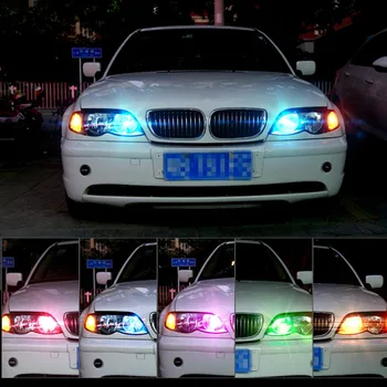 2x Nuotolinio Valdymo T10 W5W LED Lemputė RGB Automobilių Šalinimo dega ispudingai Patrol Navara Lapų Qashqai J10 Primera P12 Teana J32