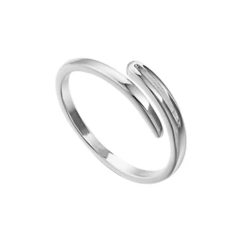 Adata paprastas žiedas 925 Sterling silver Jewelry Derliaus Reguliuojamas žiedai moterims mergina dovana nemokamai dydžio žiedas