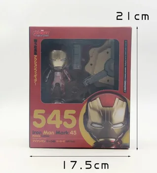 Anime Stebuklas IronMan Super Herojus Geležinis Žmogus Keršytojas 10cm Veiksmų Skaičius, Žaislai
