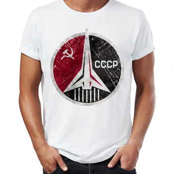 Vyriški Marškinėliai CCCP Rusija, Sovietų Sąjunga, TSRS Era Kosmoso Interkosmos Boctok Raketų Buran Kosmoso ShuttleTee