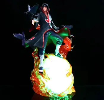 NAUJAS Naruto Akatsuki Uchiha Itachi Susanoo Su LED Šviesos Pateikti PVC Veiksmų Skaičius, Kolekcines, Modelis Žaislas Kalėdų dovana