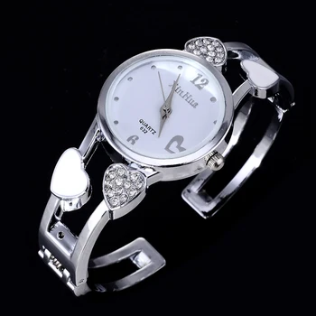 Moterų Prabanga, Apyrankės, Laikrodžiai Ponios Elegantiškas Mados Laikrodis Širdies Dizaino Moteriški Riešo Žiūrėti Moterų reloj mujer relogio feminino