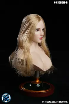 SUPER ANTIS 1/6 SDH018 A / B / C Grožio Šviesiai Mergaitė moterų Galvos Skulptūra Balti Trumpi Plaukai / ilgi šviesūs plaukai galvos už moters kūno