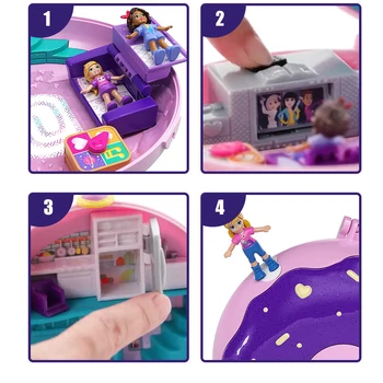 Polly Pocket Mini Mergaičių Lėlės 10styles Paslėptas Pasaulio Sceną, Mergina Namas Lėlės Originalūs Žaislai Vaikams Undinė Vaikams Žaislas Atgimsta
