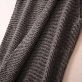 Rudenį ir žiemą naujas prarasti ilgai skyriuje pusę-aukštos apykaklės megztinis kašmyras padalinta vest mados mezgimo vientisos spalvos vilnos liemenė