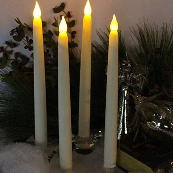 Flameless Mirgėjimas Naujovė Namuose Žvakių Šviesoje Stalo Su Nuotolinio Baterijomis, Apdailos Vestuvių Led Siaurėjantys Elektroninių Balta