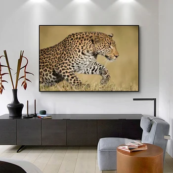 RELIABLI MENO Leopard Gyvūnų Nuotraukas Drobė Menas, Sienų Tapyba Už Kambarį Dekoratyvinės Tapybos Šiuolaikinio Namų Dekoro be Rėmelio