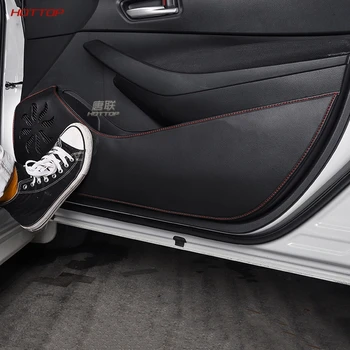 Odinis Juodas Raštas Pusės Krašto Apsaugos Padas Apsaugotas Anti Kick Durų Kilimėliai Padengti Toyota Corolla 2019 2020