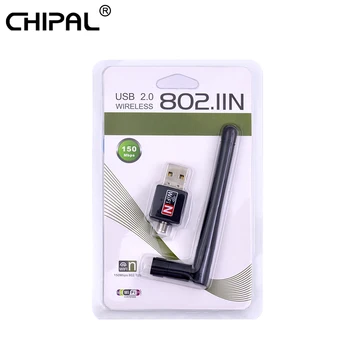 CHIPAL 10vnt 150Mbps Mini USB WiFi Adapteris Imtuvas Dongle Antena Bevielio Tinklo LAN Kortelės 2.4 G 802.11 n/g/b, PC Kompiuteris