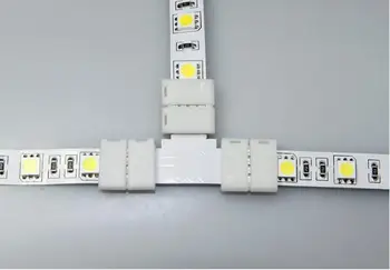 100x 4-pin 90 Laipsnių L-Formos Solderless Jungtis Jungtis 10mm RGB LED Juostos
