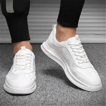 Vasaros balti bateliai karšto batų kvėpuojantis ploni batai balti vyriški valdybos bateliai, balti bateliai, balti bateliai