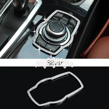 Angelguoguo Automobilio Multimedijos Mygtukai Decorstion Rėmo Apdaila Lipdukas 2013-m. BMW 1 3 4 5 7 Serijos X1 X3 X4 X5 X6