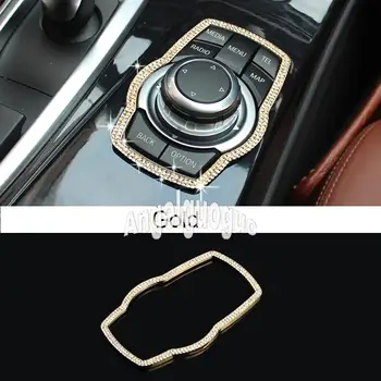 Angelguoguo Automobilio Multimedijos Mygtukai Decorstion Rėmo Apdaila Lipdukas 2013-m. BMW 1 3 4 5 7 Serijos X1 X3 X4 X5 X6