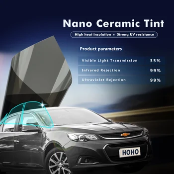 Sunice 1.52x0.5m 35%VLT Auto automobilis namų Lango Atspalvis filmas Aukštą Izoliacijos 99% UV Įrodymas Nano Keramikos Tonavimo Plėvelė, lipni