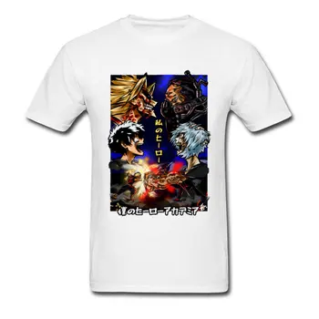 Deku Izuku T-shirt Vyrai Mano Herojus akademinės bendruomenės Marškinėlius Japonijos Anime Marškinėliai Boku No Hiro Akademia Mados Drabužių Medvilnės Bakugo Viršūnes Tees