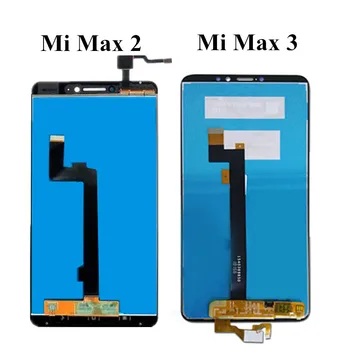 Juoda/Balta Xiaomi Max3 Mi Max 3 LCD Ekranas Jutiklinis Ekranas skaitmeninis keitiklis Asamblėjos Xiaomi Mi Max 2 