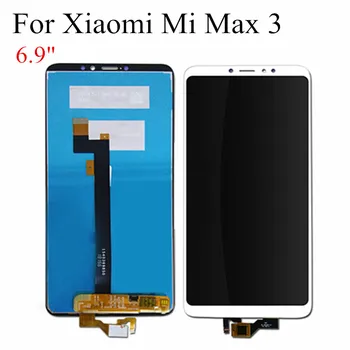 Juoda/Balta Xiaomi Max3 Mi Max 3 LCD Ekranas Jutiklinis Ekranas skaitmeninis keitiklis Asamblėjos Xiaomi Mi Max 2 