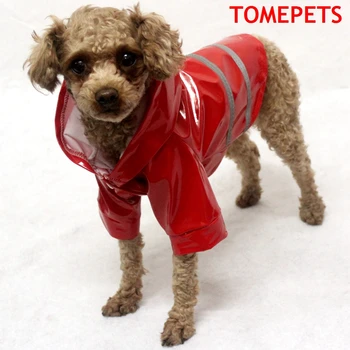 TOMEPETS pet lietpaltis mažų šunų mielas kietas penkių spalvų, rožinė/raudona/kavos/geltona/mėlyna su reflextive juostele šunytis rainwear