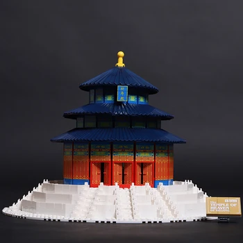 Pasaulyje garsaus architektūros Šventyklą, Dangaus Pekino Kinijos kultūros blokai miestas plytų žaislai vaikams dovanų wange blokuoti