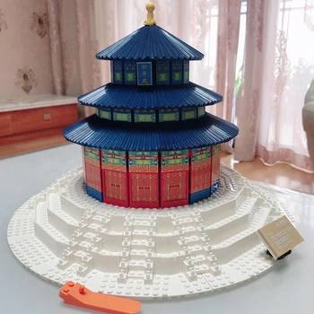 Pasaulyje garsaus architektūros Šventyklą, Dangaus Pekino Kinijos kultūros blokai miestas plytų žaislai vaikams dovanų wange blokuoti