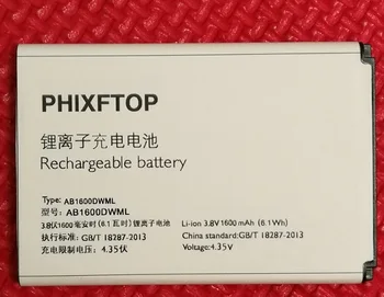 PHIXFTOP originalus AB1600DWML baterija philips S309 mobiliųjų telefonų AB1600DWMT Batterie už XENIUM CTS309 smart Mobilųjį telefoną
