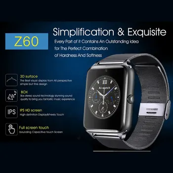 Z60 Vandeniui Riešo Smart Žiūrėti Pedometer Chronometras Anti-lost Funkcija 