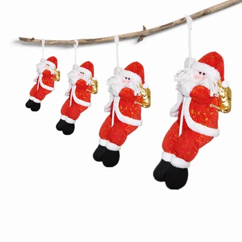 Kabančios Audinio Lėlės Pakabukas Santa Claus Ornamentu Laipiojimo Lynų Laiptais Kalėdos Kalėdų Dekoracijas Viršuje Ornamentu