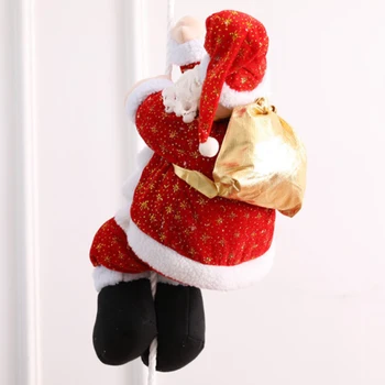 Kabančios Audinio Lėlės Pakabukas Santa Claus Ornamentu Laipiojimo Lynų Laiptais Kalėdos Kalėdų Dekoracijas Viršuje Ornamentu