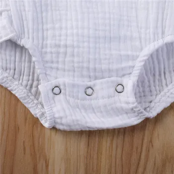 Nemokamas pristatymas Naujagimiui Mergaičių drabužius Pynimas Backless Tutu diržas V-kaklo Bodysuit Kutas rankovių vaikai Jumpsuit vienos vienetų