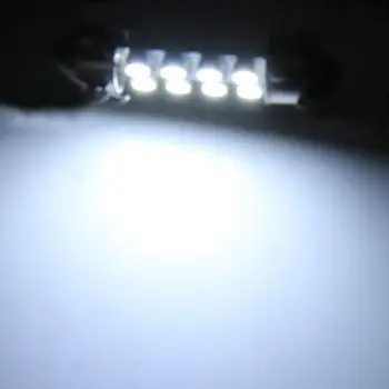 Uxcell 10vnt 37mm šaltai Balta 8-3528-SMD LED Lempučių Girlianda Automobilio Salono Dome Žemėlapis Šviesos
