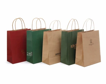 (50 vnt/daug) Kraft Paper Bag Perdirbamų Pirkinių, Dovanų Maišeliai, Pakuotės Vestuvių Malonių Dovanų Maišelis Asmeninį Logotipą GB04