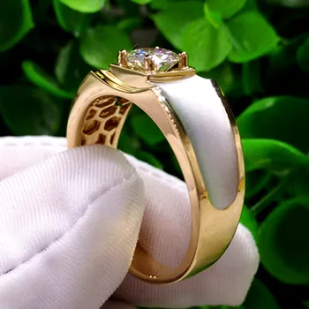 AAA cirkonis deimantų brangakmenių Žiedai vyrams, aukso, sidabro spalvos vestuvių, sužadėtuvių bijoux anillo papuošalai aksesuaras juosta mados