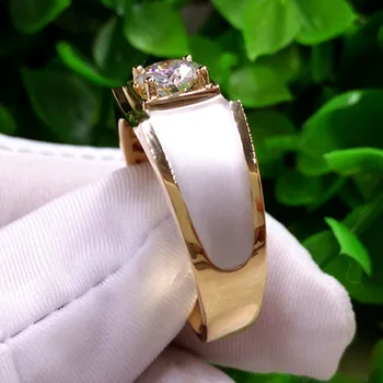AAA cirkonis deimantų brangakmenių Žiedai vyrams, aukso, sidabro spalvos vestuvių, sužadėtuvių bijoux anillo papuošalai aksesuaras juosta mados