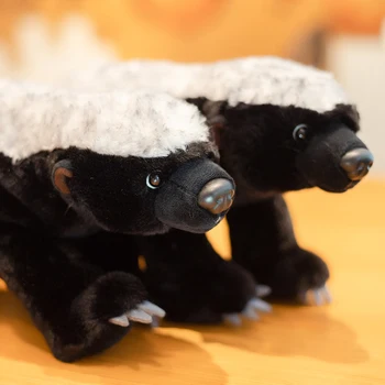 40/50 CM Modeliavimas Afrikos Ratel Minkštas Pliušas Žaislai Wild Honey Badger Drąsus Gyvūnų, Įdaryti Lėlės Kūrybos Vaikų Berniukų Kalėdų Dovanos