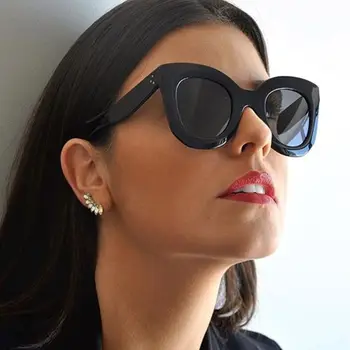 2018 Mados Akiniai nuo saulės Moterims, Prabangos Prekės ženklo Dizaineris Derliaus Saulės akiniai Moterų Kniedės Atspalvių Didelis Rėmas Stiliaus Akiniai UV400 739R
