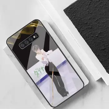 Japonijos čiuožimo princas Yuzuru Nǐ Telefono dėklas Grūdintas Stiklas Samsung S20 Plius S7 S8 S9 S10 Plus Pastaba 8 9 10 Plius