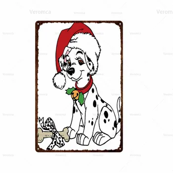 Santa Claus Briedžių Mažylis Sienos Meno Plokštė Alavo Pasirašyti Vintage Kalėdų Medžio, Metalo, Sienų Dekoras Apnašas Namų Laimingų Naujųjų Metų