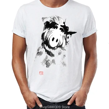 Hip-Hop Vyrų marškinėliai Alf Svetimų Gyvybės Forma Melmac Nuostabus Kūrinys Piešimo Spausdinti Gatvės Vaikinai Tees Grobis Camiseta