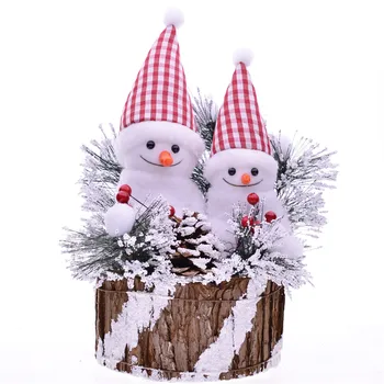 MYBLUE 30cm Mielas Kalėdų Polistirolas, Papuošalai Kalėdų Senelis Sniego Lėlė Statulėlės Sodo Šiaurės šalių Namų Kambario Dekoro Priedai