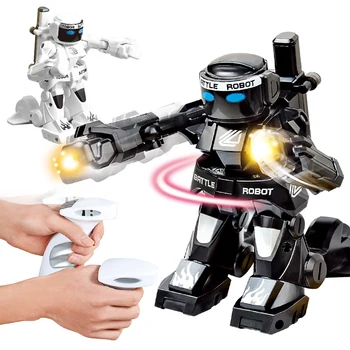 RC protingas robotas 2.4 G Įstaiga Prasme Mūšis nuotolinio valdymo robotas Kovoti su Žaislus Vaikams Žaislas Su Dovanų Dėžutė Šviesos Ir Garso Boksininkas