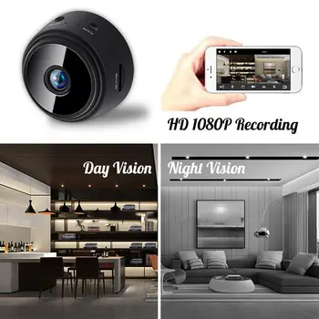 1080P HD IP Mini Kamera, Wireless Wifi Saugumo Nuotolinio Valdymo Priežiūros Naktinio Matymo Mažų Mobiliųjų Judesio Aptikimo Diktofonas