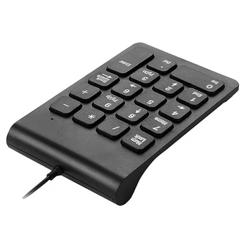 Mini USB Laidinio Skaičių Klaviatūra Numpad 18 Klavišus Skaitmeninės Klaviatūros Apskaitos Kasininkas Nešiojamas 
