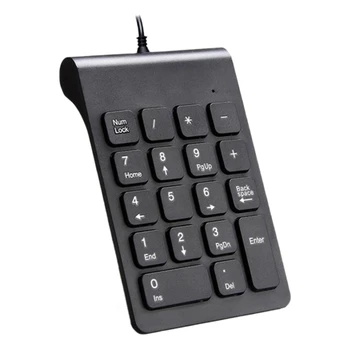 Mini USB Laidinio Skaičių Klaviatūra Numpad 18 Klavišus Skaitmeninės Klaviatūros Apskaitos Kasininkas Nešiojamas 