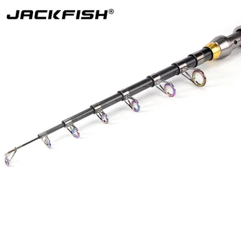 JACKFISH Verpimo meškere Combo 1.8-3.6 m Teleskopine meškere + DK11BB Žvejybos Ritės Varantys Nešiojamų Kelionių meškere